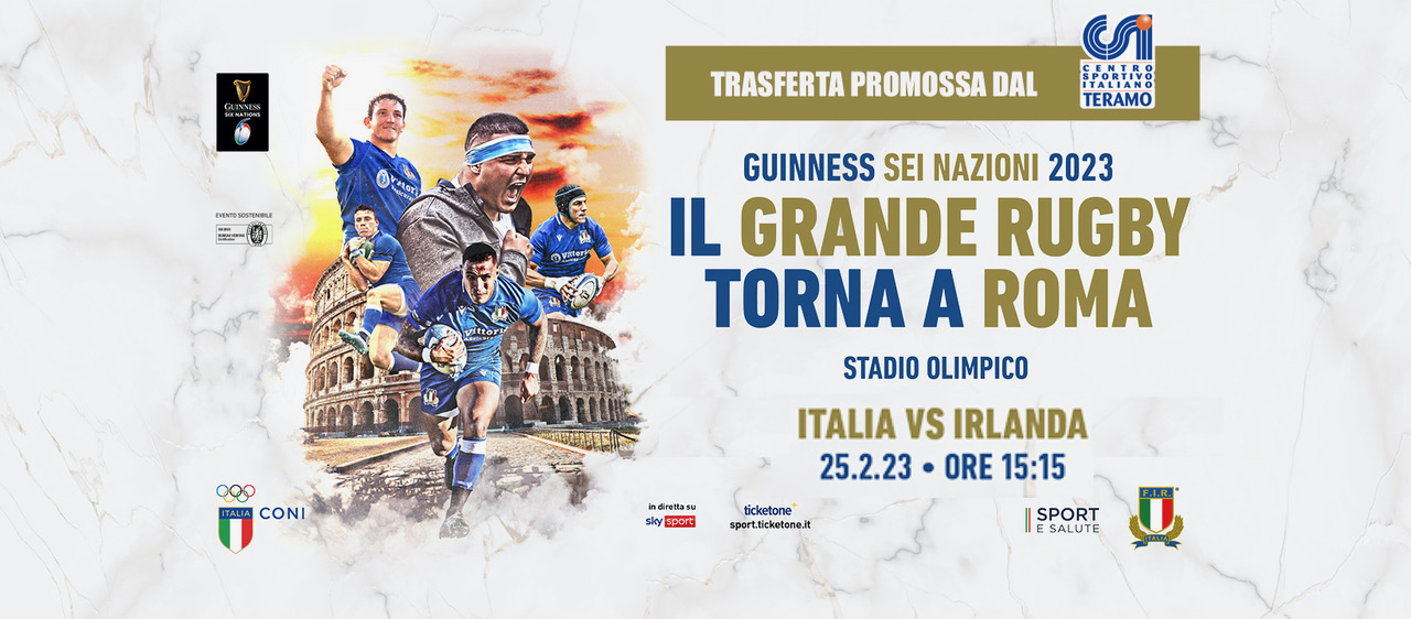 Rugby "Sei Nazioni" Italia - Irlanda: invito alle scuole