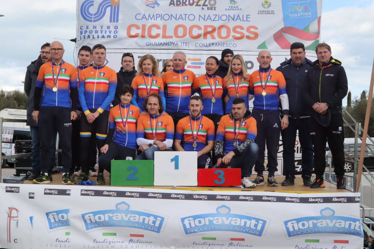 Ciclocross CSI: 12 maglie tricolore assegnate a giulianova 