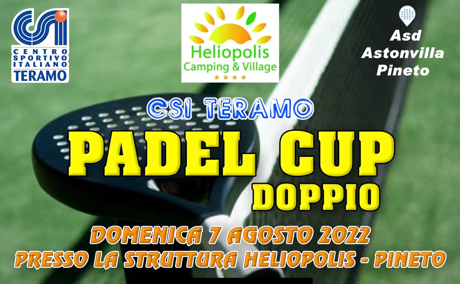 All'Heliopolis di Pineto il padel va... in vacanza!