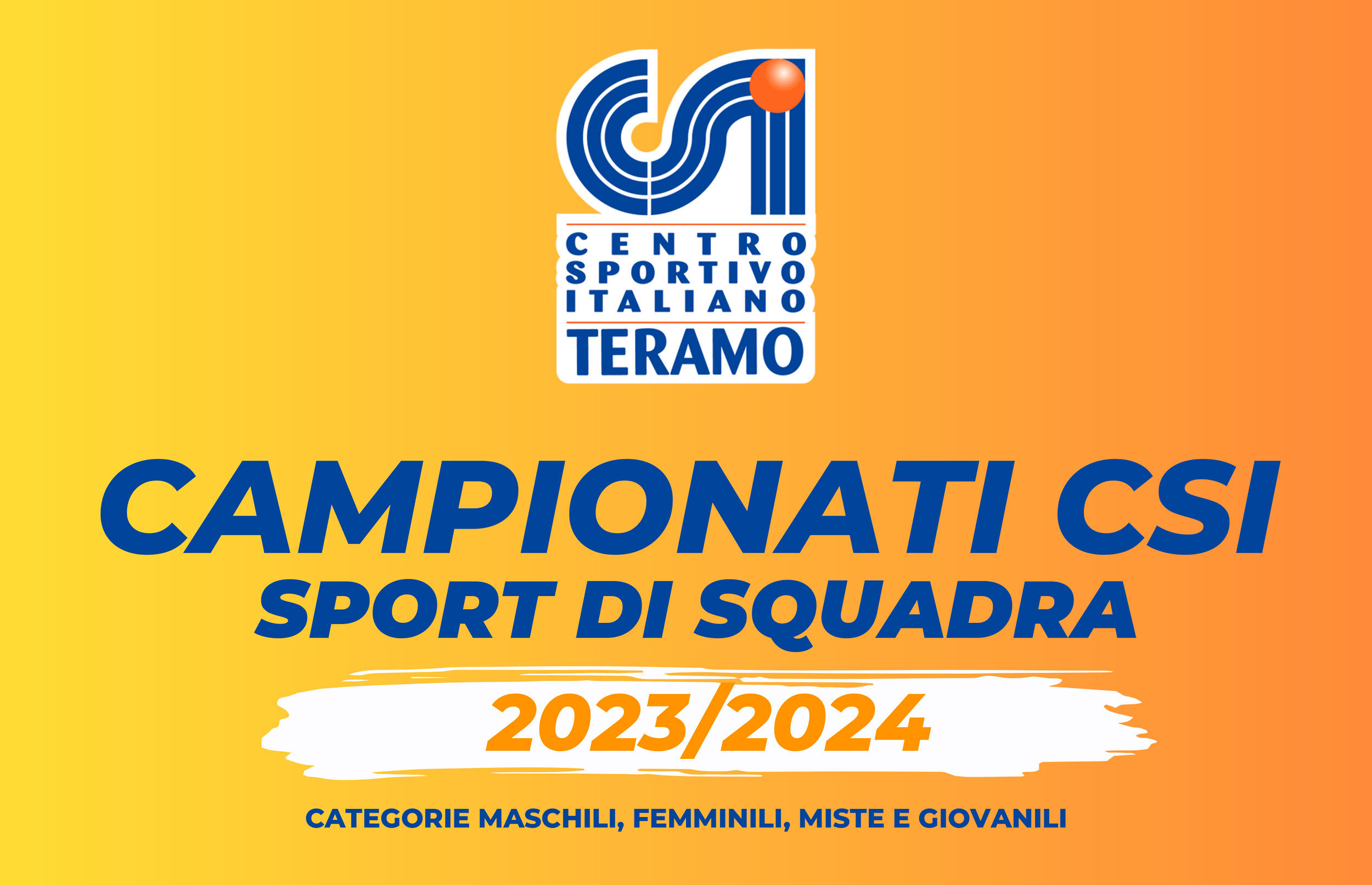 Campionati CSI: via con le iscrizioni agli sport di squadra 2023/24!